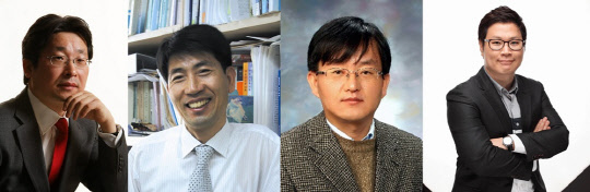 박원갑(왼쪽 첫번째부터) KB국민은행 부동산 수석전문위원, 두성규 한국건설산업연구원 선임연구위원, 김태섭 주택산업연구원 주택산업진흥실장, 장재현 리얼투데이 리서치본부장.